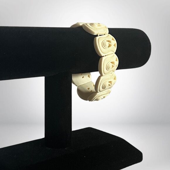 1982 Gracious Tulips Avon Exclusive Bracelet - Victorian Fashion - Sz. L - NIB - Picture 3 of 4